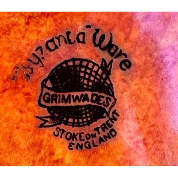 Antique Grimwades Byzanta Ware Lustre Low Bowl Made in England - Picture 4 of 4